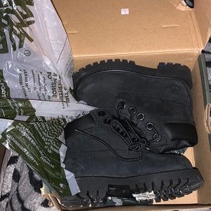 Timberland premium 6in toddler boots BLACK
